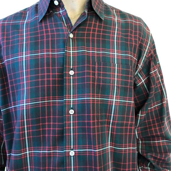 Ralph Lauren Polo Red Green Plaid Marlowe Shirt M - Picture 3 of 8